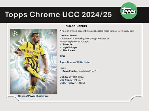 2024/25 Topps Chrome UEFA Club Competitions Soccer Hobby Jumbo