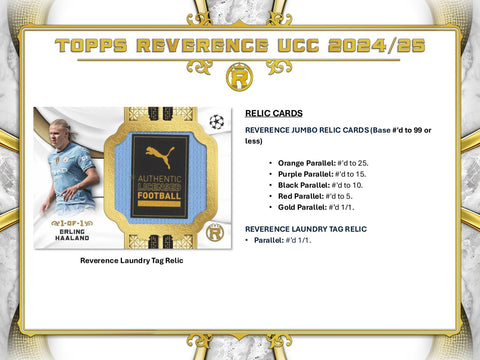 2024/25 Topps Reverence UEFA Club Competitions Soccer Hobby