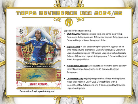 2024/25 Topps Reverence UEFA Club Competitions Soccer Hobby