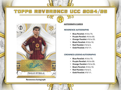 2024/25 Topps Reverence UEFA Club Competitions Soccer Hobby