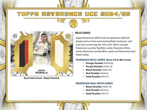2024/25 Topps Reverence UEFA Club Competitions Soccer Hobby