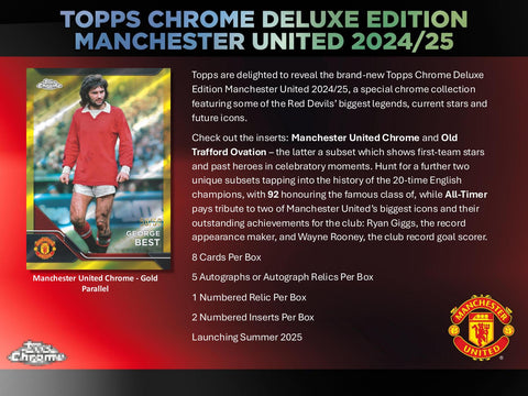 2024/25 Topps Chrome Manchester United Deluxe Edition Soccer Hobby
