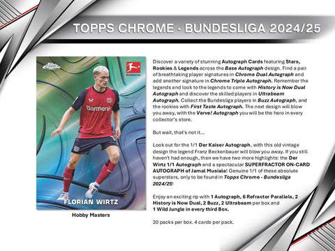 2024/25 Topps Chrome Bundesliga Soccer Hobby