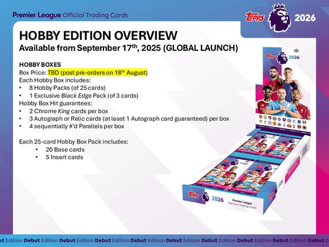 2025/26 Topps Premier League EPL Soccer Hobby (Presell)