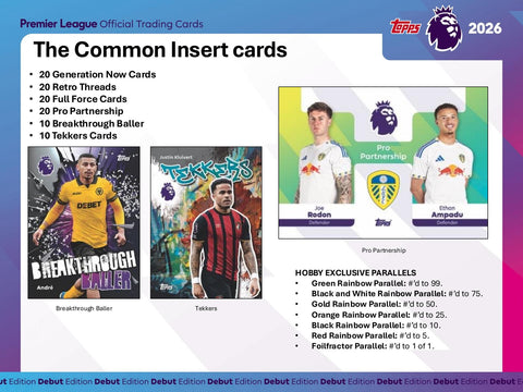 2025/26 Topps Premier League EPL Soccer Hobby (Presell)