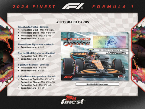 2024 Topps Finest F1 Formula 1 Hobby