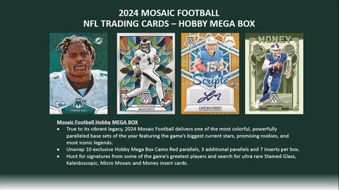 2024 Panini Mosaic Football Hobby Mega (Camo Red!)