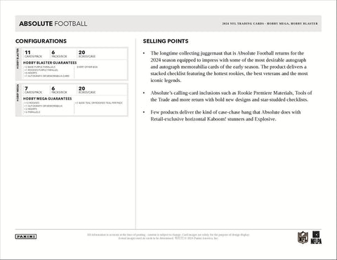 2024 Panini Absolute Football Hobby Blaster