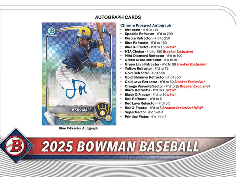 2025 Bowman Baseball HTA Choice