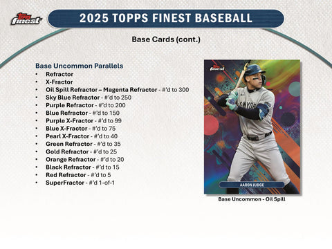 2025 Topps Finest Baseball Hobby