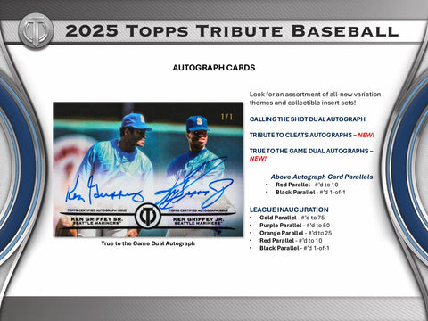 2025 Topps Tribute Baseball Hobby