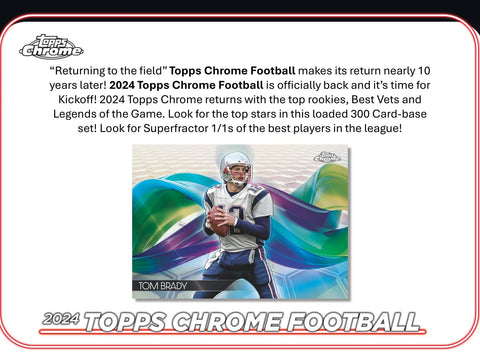 2024 Topps Chrome Football Hobby Box