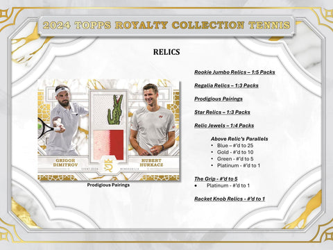 2024 Topps Royalty Collection Tennis Hobby