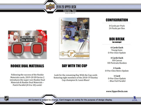 2019/20 Upper Deck Series 2 Hockey Hobby