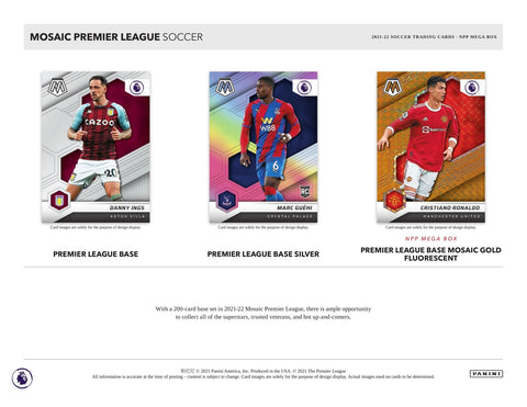2021/22 Panini Mosaic EPL Premier League Soccer Mega