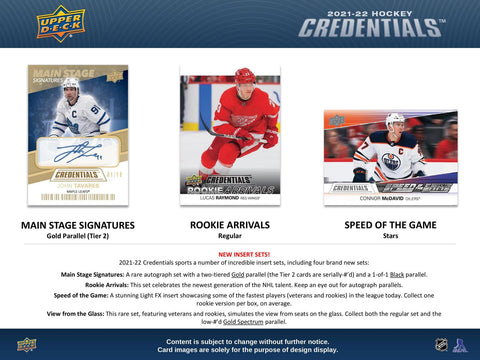 2021/22 Upper Deck Credentials Hockey Hobby