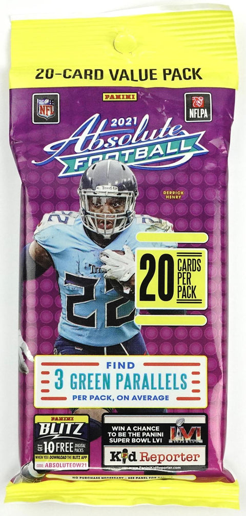 2021 Panini Absolute Football Jumbo Value 12-Pack