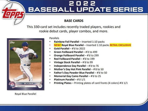 2022 Topps Update Series Baseball 7-Pack Blaster