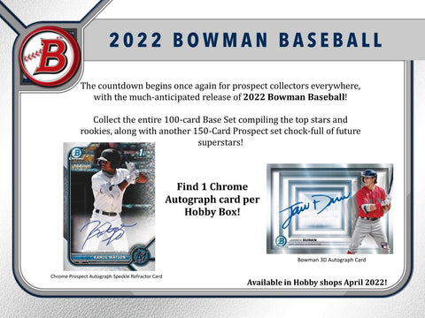 2022 Bowman Baseball Hobby