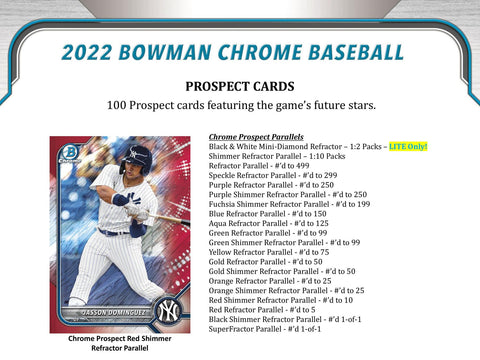 2022 Bowman Chrome Baseball LITE