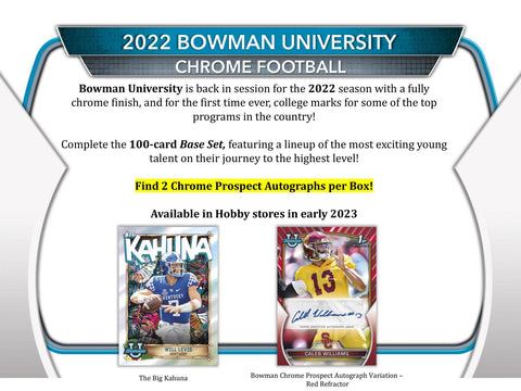2022 Bowman Chrome University Football Hobby