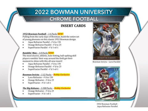 2022 Bowman Chrome University Football Hobby