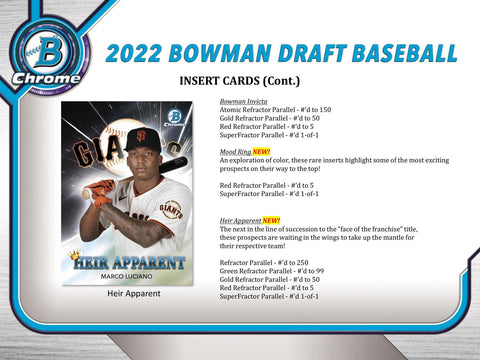 2022 Bowman Draft Baseball Super Jumbo