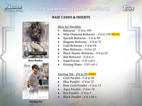 2022 Bowman Sterling Baseball Hobby