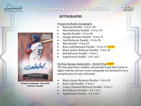 2022 Bowman Sterling Baseball Hobby