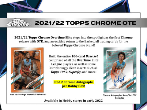2021/22 Topps Chrome Overtime Elite Basketball Hobby