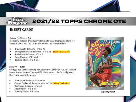 2021/22 Topps Chrome Overtime Elite Basketball Hobby