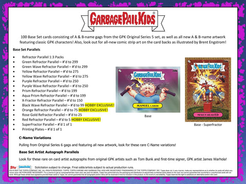 Garbage Pail Kids Chrome Series 6 Hobby (Topps 2023)