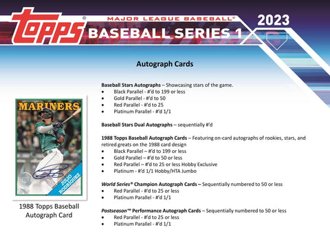 2023 Topps Series 1 Baseball Hobby