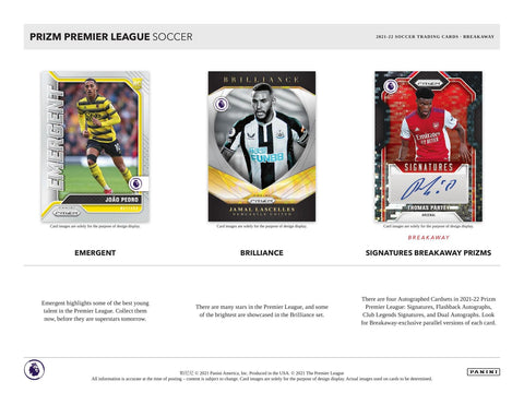 2021/22 Panini Prizm Premier League EPL Soccer Breakaway