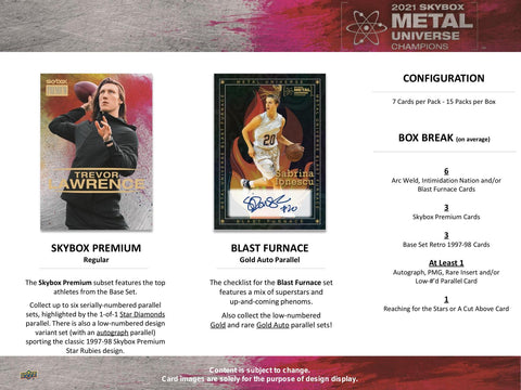 2021 Upper Deck Skybox Metal Universe Champions Hobby