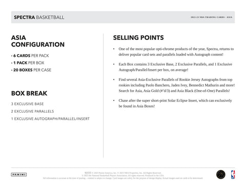 2022/23 Panini Spectra Basketball Asia