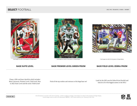 2022 Panini Select Football 1st Off The Line FOTL Hobby