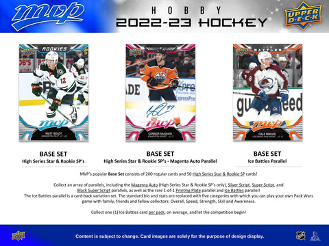 2022/23 Upper Deck MVP Hockey Hobby