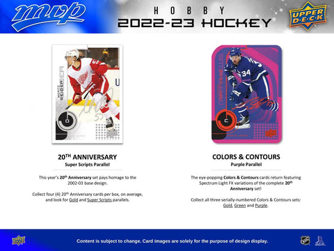 2022/23 Upper Deck MVP Hockey Hobby