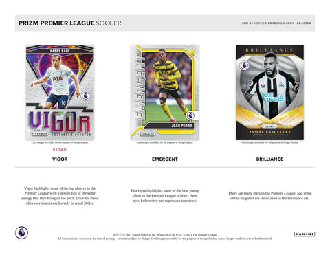2021/22 Panini Prizm Premier League EPL Soccer 6-Pack Blaster