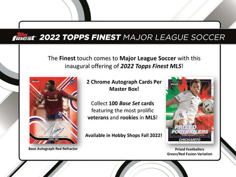 2022 Topps MLS Major League Soccer Finest Soccer Hobby Box