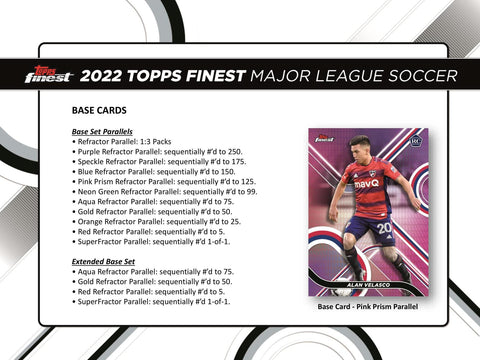 2022 Topps MLS Major League Soccer Finest Soccer Hobby Box