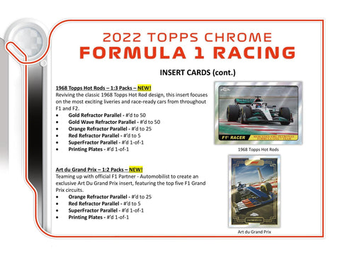 2022 Topps Chrome F1 Formula 1 Hobby
