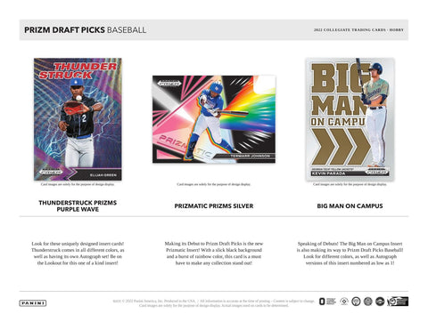 2022 Panini Prizm Draft Picks Baseball Hobby
