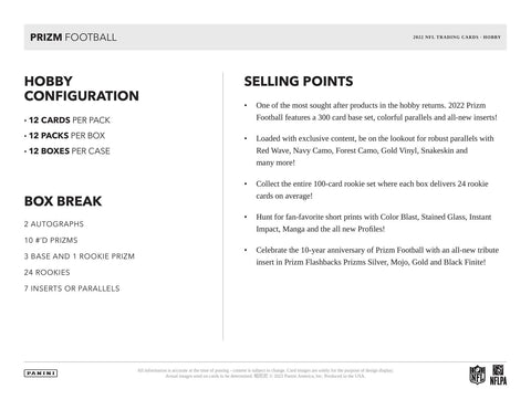 2022 Panini Prizm Football Hobby