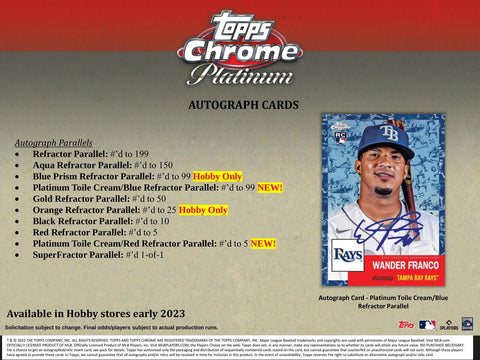 2022 Topps Chrome Platinum Anniversary Baseball Hobby