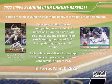2022 Topps Stadium Club Chrome Baseball Hobby