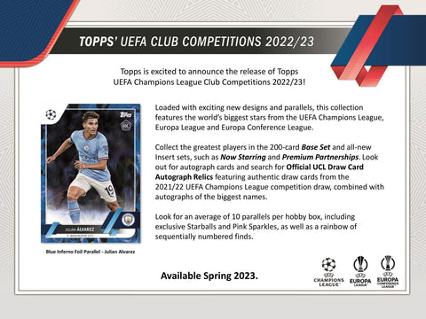 2022/23 Topps UEFA Club Competitions Soccer Hobby Box
