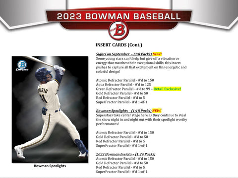 2023 Bowman Baseball 6-Pack Blaster