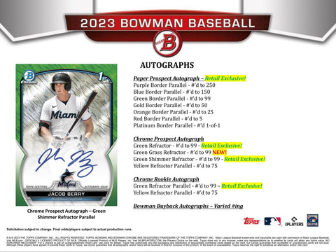 2023 Bowman Baseball 6-Pack Blaster